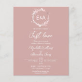 Pink Monogram budget Weddenschappen (Voorkant)