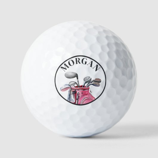 Pink Monogram Golfballen (Voorkant)