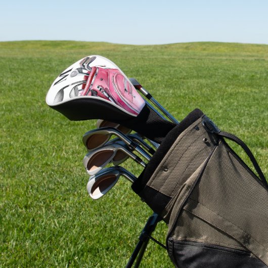 Pink Monogram Golfheadcover (Insitu)
