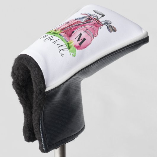 Pink Monogram Golfheadcover (3/4 voorkant)