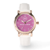 Pink Monogram Horloge (Voorkant)