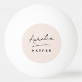 Pink Monogram Script Persoonlijke naam Pingpongbal (Voorkant)