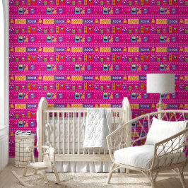 Pink Monster Kids' Rooms Child Name antistress Behang