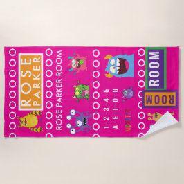 Pink Monster Kids' Rooms Child Name antistress Strandlaken