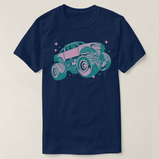 PINK MONSTER TRUCK T-SHIRT (Design voorkant)