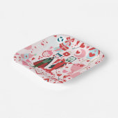 pink monster valentines vampire ghost papieren bordje (Gebogen)