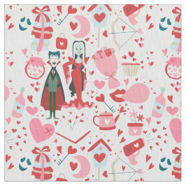 pink monster valentines vampire ghost stof