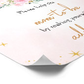 Pink Moon and Stars Baby shower Envelope Poster (Hoek)