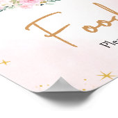 Pink Moon and Stars Baby shower Food Poster (Hoek)