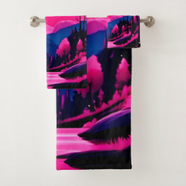 Pink Moon Fantasy Bad Handdoek