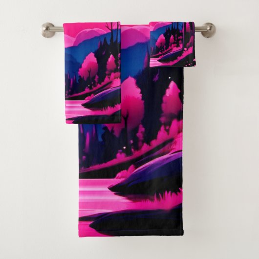 Pink Moon Fantasy Bad Handdoek (Insitu)
