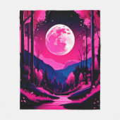 Pink Moon Fantasy Fleece Deken (Voorkant)