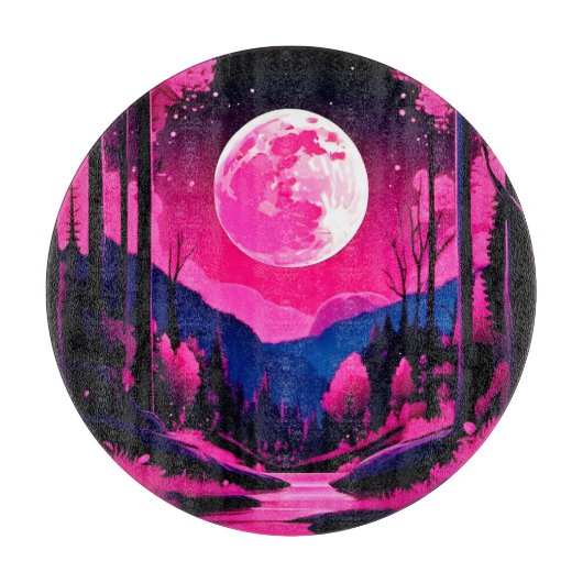 Pink Moon Fantasy Snijplank (Voorkant)