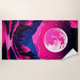 Pink Moon Fantasy Strandlaken
