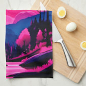 Pink Moon Fantasy Theedoek (Quarter Fold)