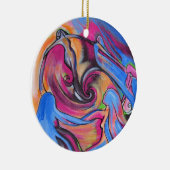 Pink Moon Lovelies Holiday-sieraadbord Keramisch Ornament (Rechts)