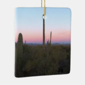 Pink Moon over Saguaro at Sunrise Keramisch Ornament (Rechts)