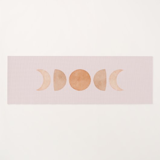 Pink Moon Phases Yoga Mat (Voorkant (horizontaal))