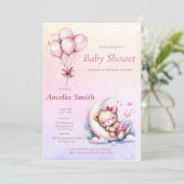 Pink Moon Sweet Sleepy Baby Beer Theme Kaart (Staand voorkant)