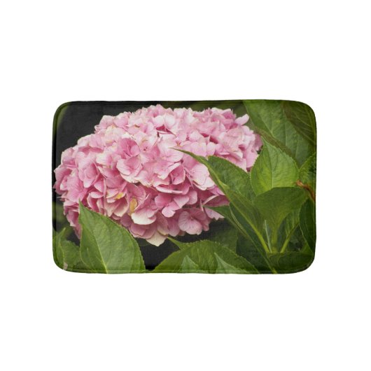 Pink Mophead Hydrangea Floral Badmat (Voorkant)