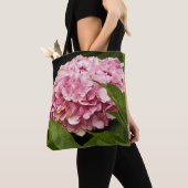 Pink Mophead Hydrangea Floral Tote Bag (Dichtbij)