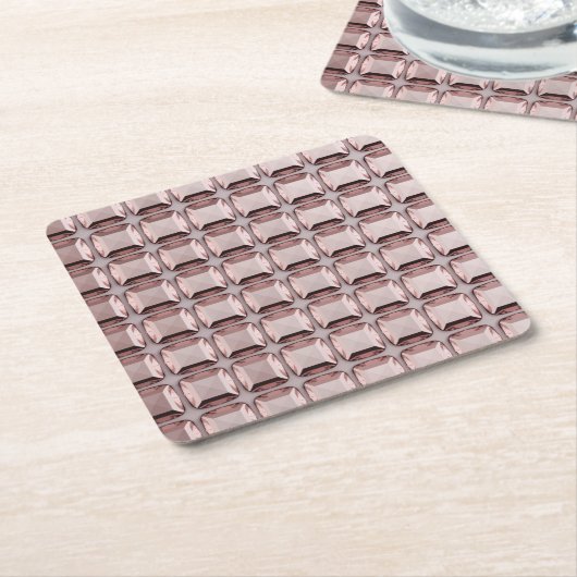 Pink Morganite Gemstones  Kartonnen Onderzetters (Schuin)