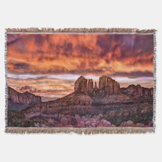 Pink Morning Glory Deken (Voorkant)