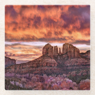 Pink Morning Glory Glazen Onderzetter