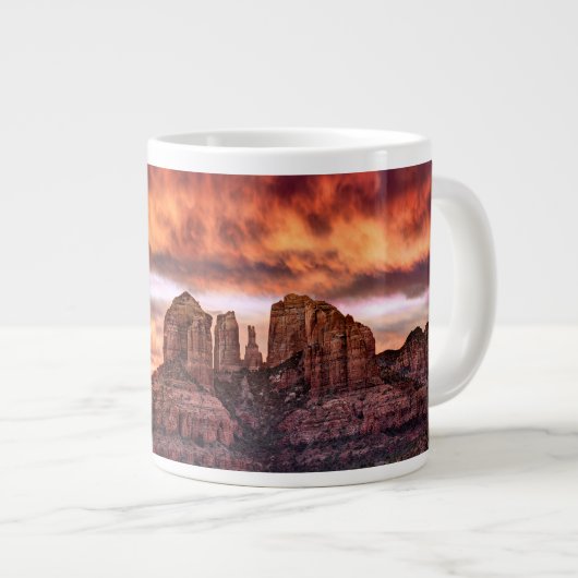 Pink Morning Glory Grote Koffiekop (Voorkant rechts)