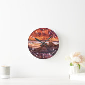 Pink Morning Glory Ronde Klok (Huis)