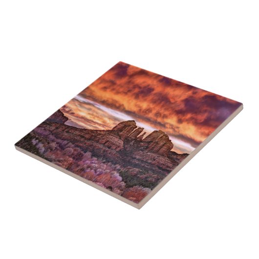 Pink Morning Glory Tegeltje (Zijkant)