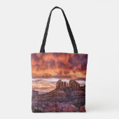 Pink Morning Glory Tote Bag (Achterkant)