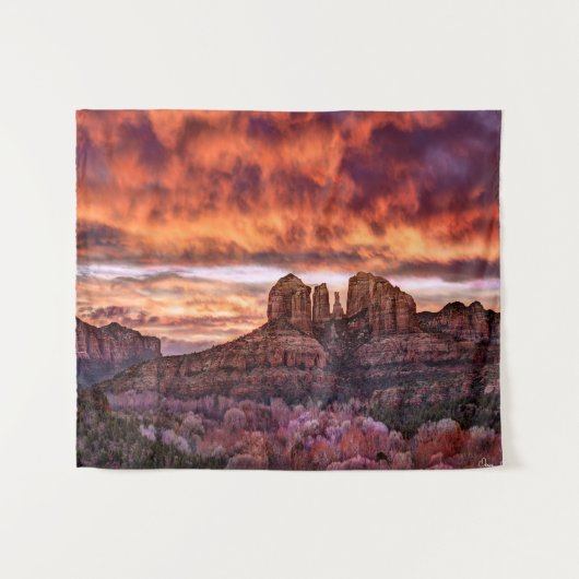 Pink Morning Glory Wandkleed (Voorkant (horizontaal))