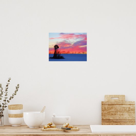 Pink Morning Sunrise Poster (Keuken)
