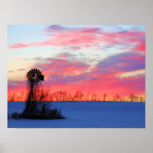 Pink Morning Sunrise Poster