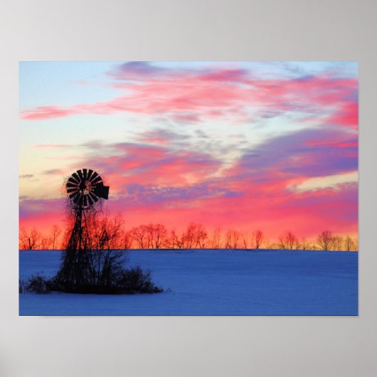 Pink Morning Sunrise Poster (Voorkant)