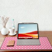 Pink Moroccan Pattern Desk Mat