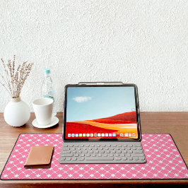 Pink Moroccan Pattern Desk Mat