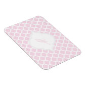 PInk Moroccan Pattern met Monogram Magnets Magneet (Rechterzijde)