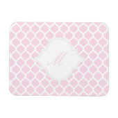 PInk Moroccan Pattern met Monogram Magnets Magneet (Horizontaal)
