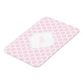 PInk Moroccan Pattern met Monogram Magnets Magneet (Linkerzijde)