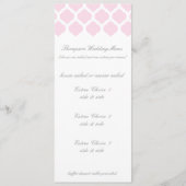 Pink Moroccan Pattern Wedding Menus Menu (Voorkant)
