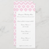 Pink Moroccan Pattern Wedding Menus Menu (Voorkant / Achterkant)