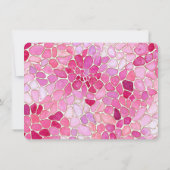 Pink Mosaic Girly Cute Personalized Name Note Card Notitiekaartje (Achterkant)