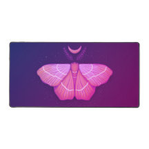 Pink Moth Witchy Night Art - Magische illustratie