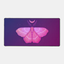 Pink Moth Witchy Night Art - Magische illustratie Bureaumat