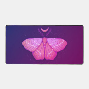 Pink Moth Witchy Night Art - Magische illustratie Bureaumat