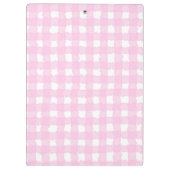 Pink Motivational Gingham Klembord (Achterkant)