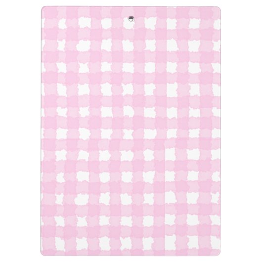 Pink Motivational Gingham Klembord (Achterkant)