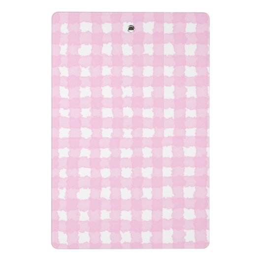 Pink Motivational Gingham Mini Klembord (Achterkant)